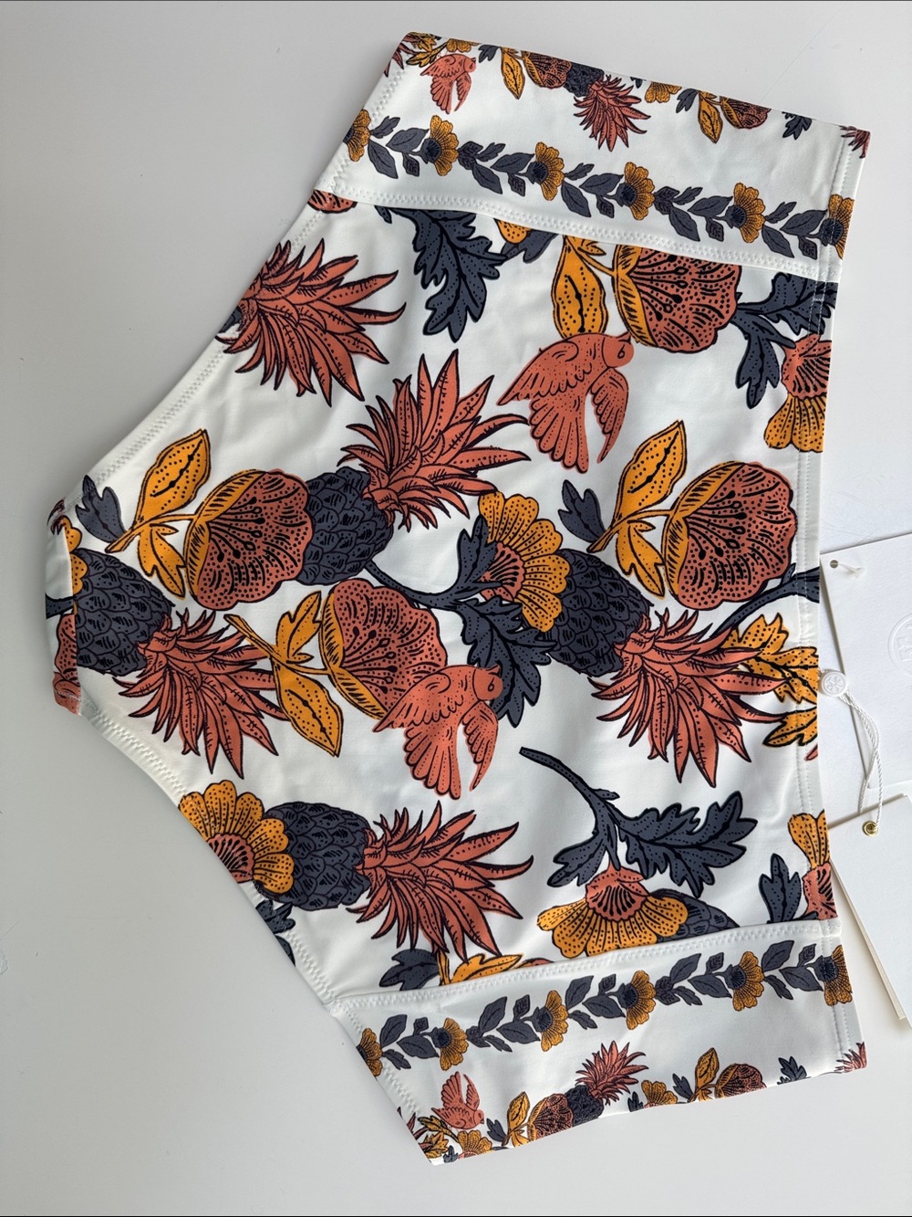 Tory Burch NWT Orange Wonderland Vine print High-Waist Bikini Set size L - Picture 9 of 11
